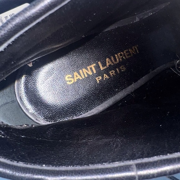 $1295 SAINT LAURENT Paris Studded Fringe Black Bootie 37 7US Made in Italy - Picture 8 of 12